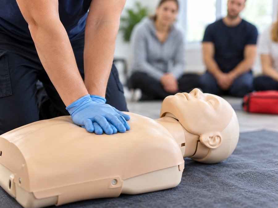 CPR training using a resuscitation manikin